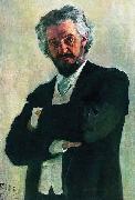 Portrait of the cellist Aleksander Valerianovich Wierzbillowicz Ilya Repin